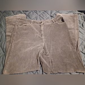 Style & Co Gray Corduroy Pants 14 boot cut